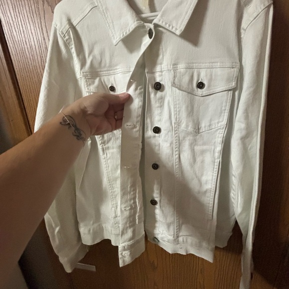 Matilda Jane White Jean Jacket Classic Denim Style - Picture 2 of 9